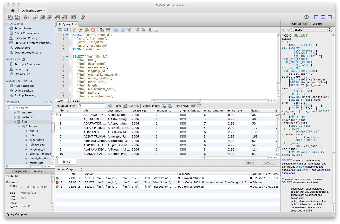 MySQL MySQL Workbench