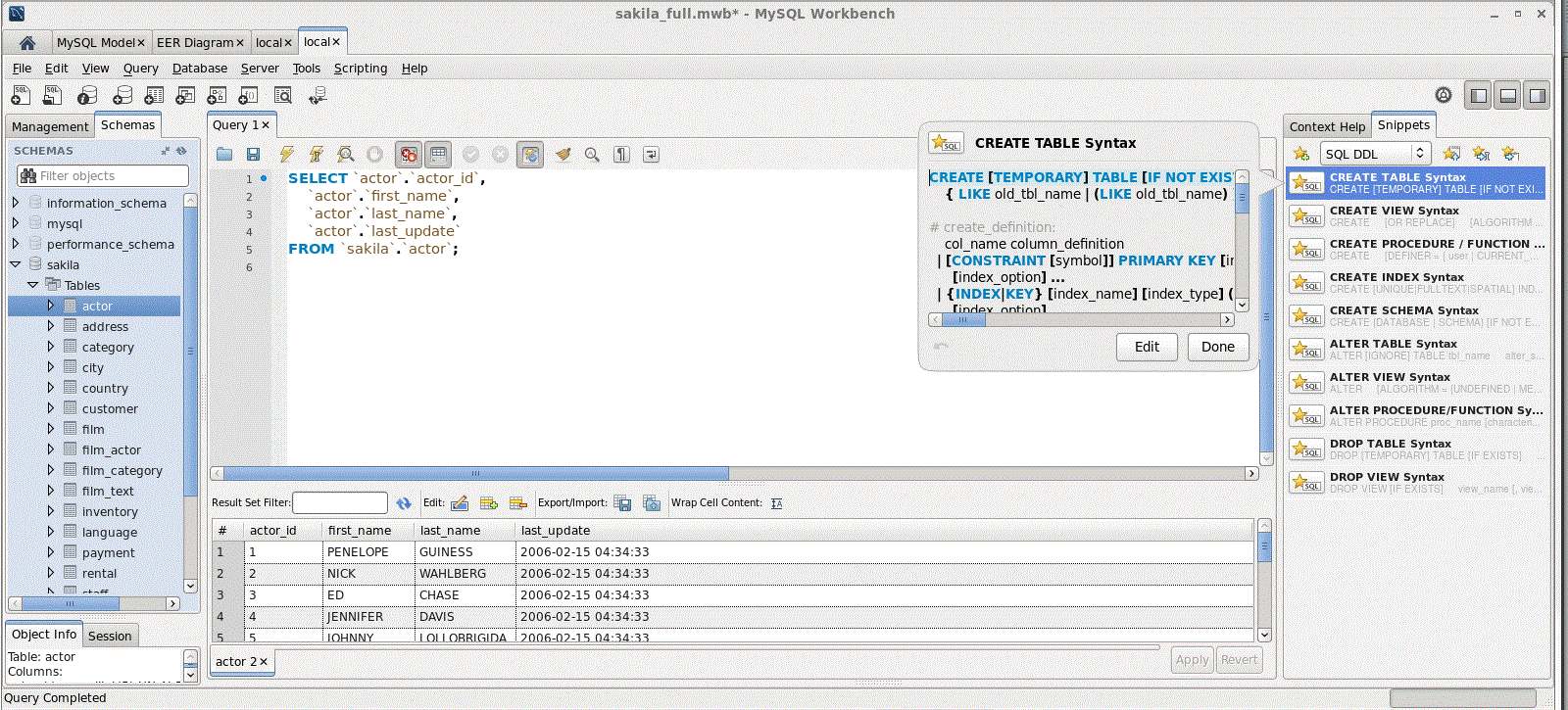 mysql code