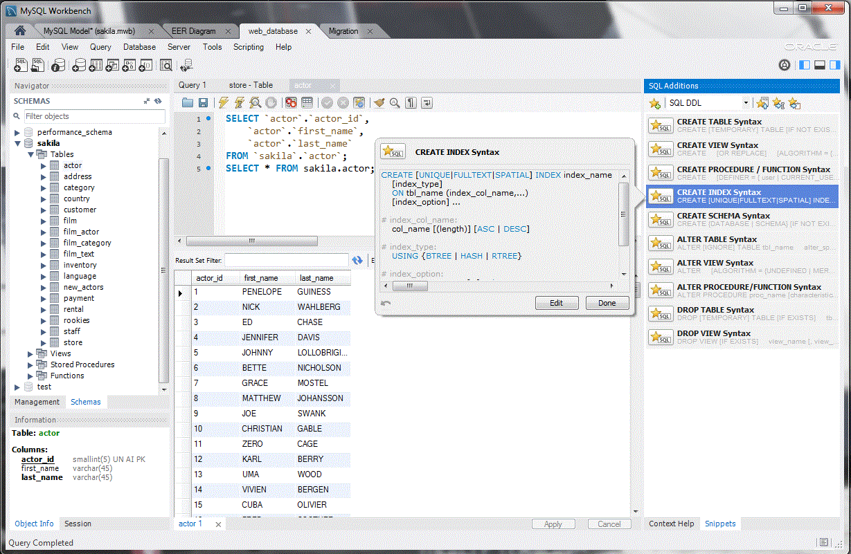 mysql code