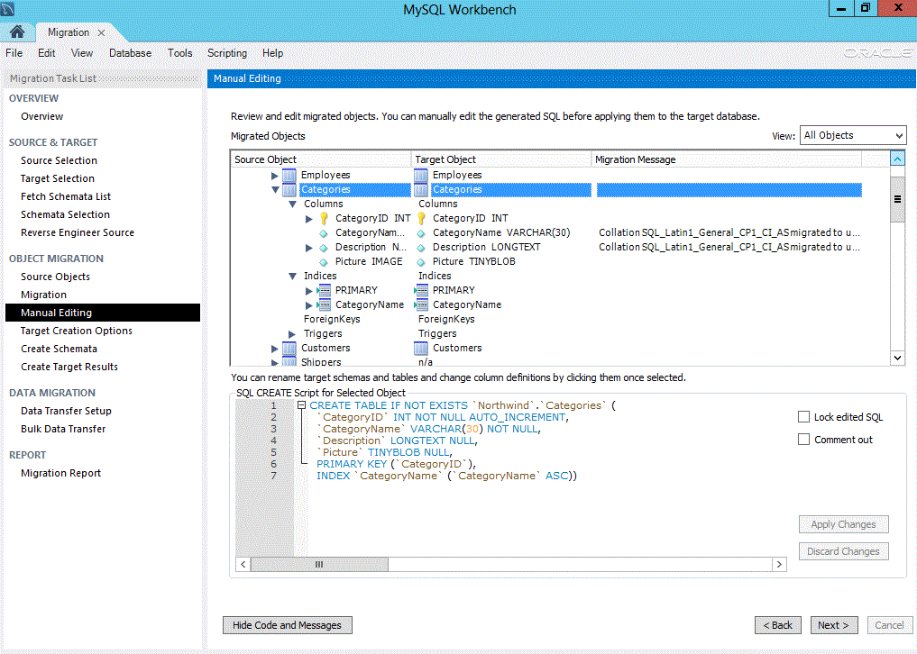 creating a gui for mysql database