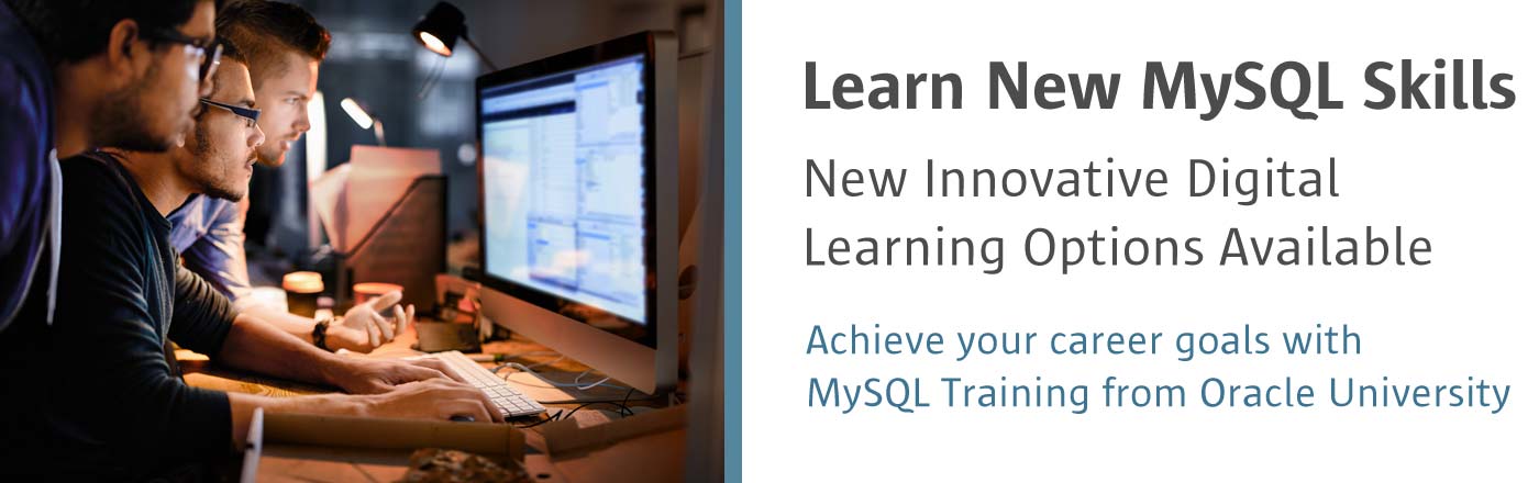 接受培训。抢占先机。通过 MySQL 培训获得竞争优势